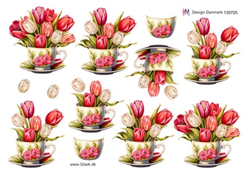 3D Tulipaner i kop
